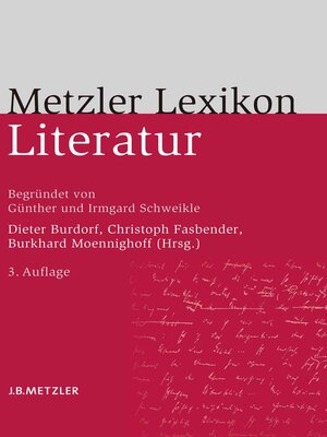 cover image of Metzler Lexikon Literatur